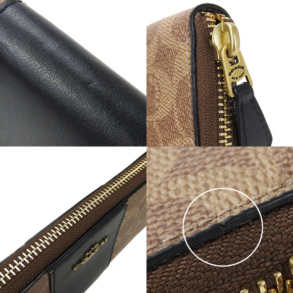 Coach Coach Signature PVC Leather Zip Wallet 73739 Leather Long Wallet 73739 - Picture 5 of 8